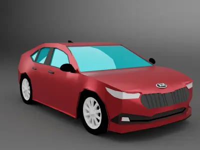 3 Cars Pack Low-poly 3D model