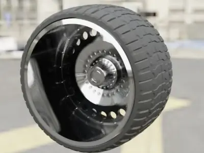 WHEEL FOR CUSTOM TRUCK 18M-R6 Front and doubled back 3D print model