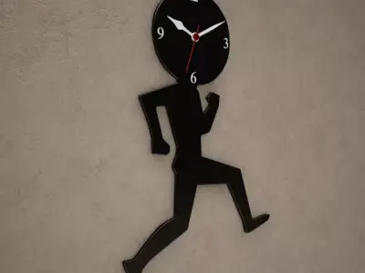 Walking Man Wall Clock 06 3D model