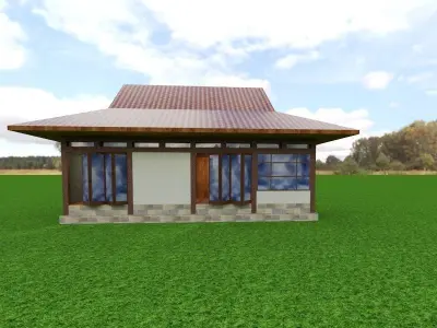 Simple Japanese Cabin  3D print model