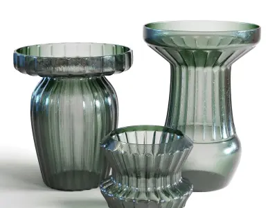 Glass vase 01  Scratched glass 3D model