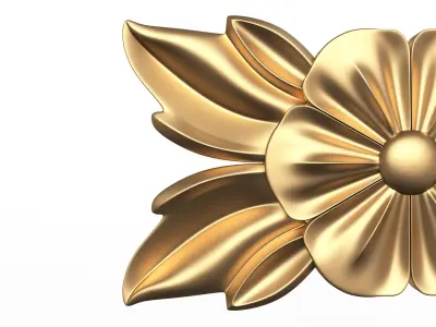 Rosette Carved Decoration CNC 013 Low-poly 3D model