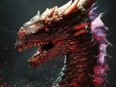 Dragon head Asian Deadly 3D model