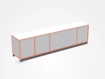 Enclosed Sea Port Container 3D model