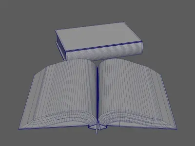 open coffetable book chloe 3D model