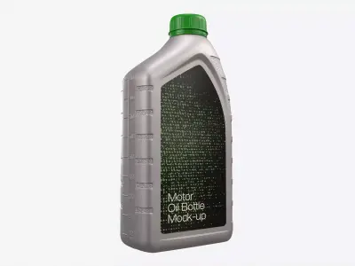 Engine Oil Bottle with Scale Mockup 3D model