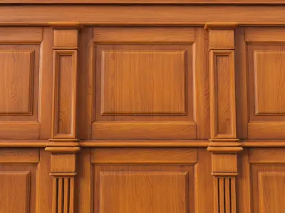 Wooden panel 01 06 3D model