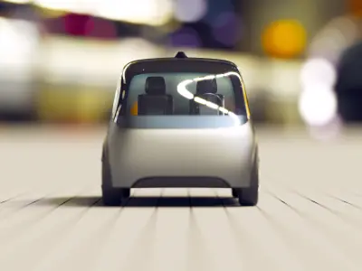 land rover jaguar Vector pod - electric car  3D model