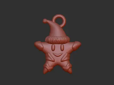 christmas star ornament pentant decoration 3D print model