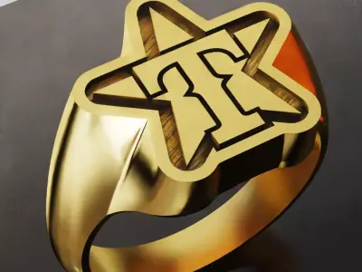 Texas Rangers Baseball Fans Rings 3D Print Models 3D print model