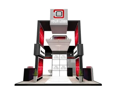 Booth Exhibition Stand a520b 3D model