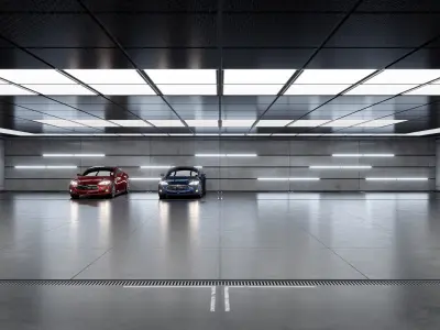Modern Underground Car Garage 3D model