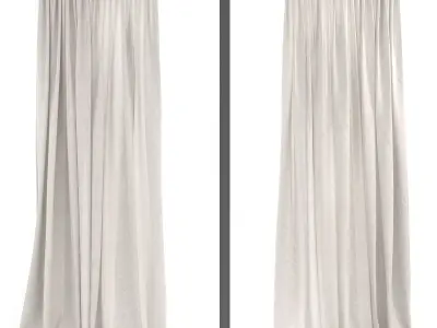 Curtains 57 Linen 3D model