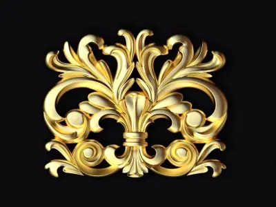 5 high-quality center decors for furniture ornaments 3D model