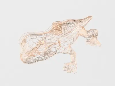 Crested Gecko Low-poly 3D model