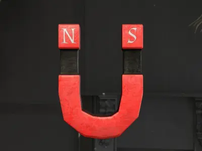 Stylized Magnet - Red 3D model