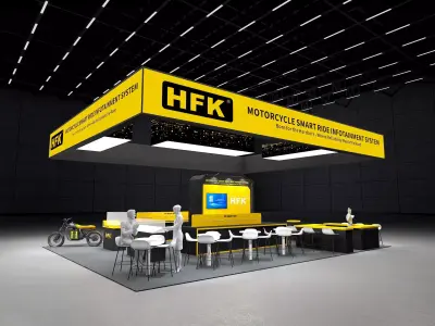 Two wheel car show 3D model