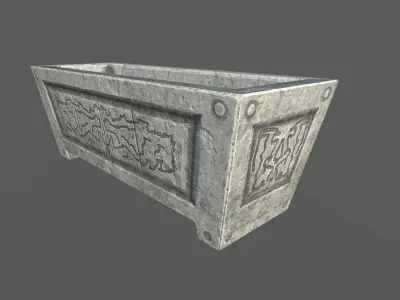 Large Roman Vase Low-poly 3D model