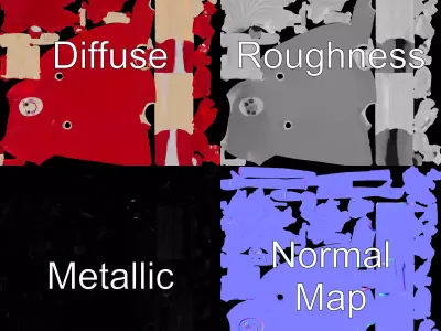 Red Yarn Doll model pack Low-poly 3D model