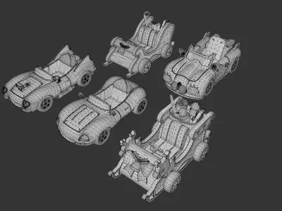 Cartoon Car Low-poly 3D model by CGWanderer from CGTrader (Low-poly)