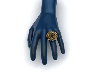 AR-TRK-Z012 gold flower 3D print model