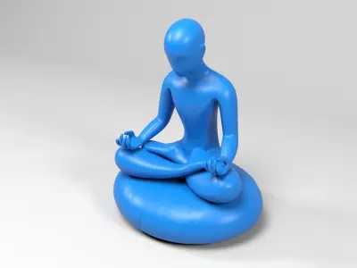 Modern figure meditation 3D print model