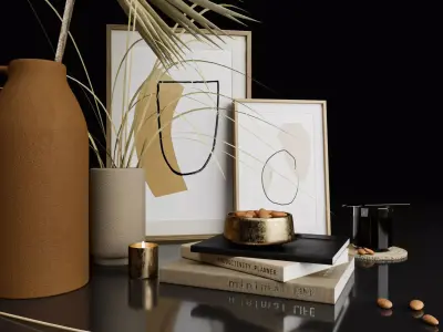 Modern Minimalist Decorative Set 3D model