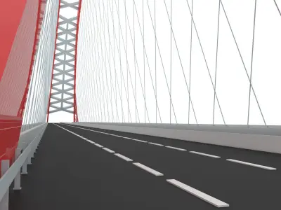 Bridge Bugrinsky Stylized low poly  Low-poly 3D model