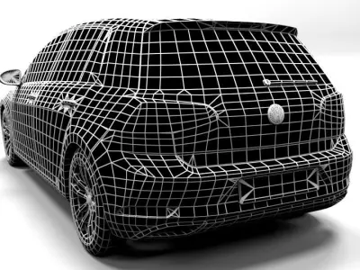 VW GOLF 7 FACELIFT Low-poly 3D model