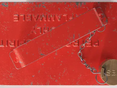 Vintage BP Petrol Gas Fuel Can Low-poly 3D model