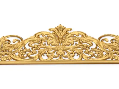 Classic Carved Bed 3D model 18 3D model