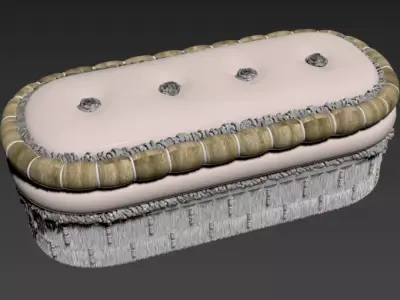 bench chair 3D model 3D model