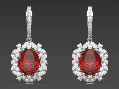 luxury jewelry earring je0065 3D print model