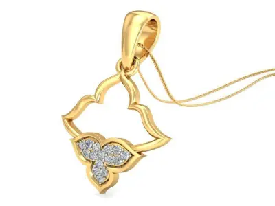 Solitaire Women Pendant 3dm STL OBJ FBX Renders Details 3D print model 82