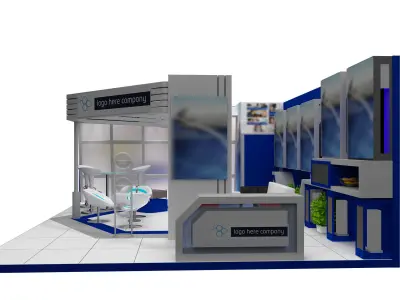 Booth Exhibition Stand a453 3D model