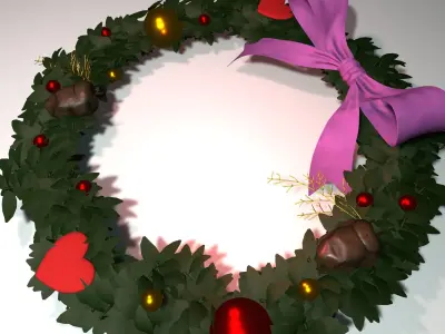 wreath christmas 3D model