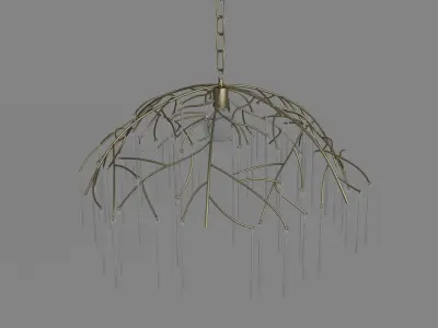 Vine Pendant Brass 3D model