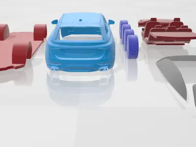 Audi A5 Avant 2025 - Separate Parts STL Model 3D print model