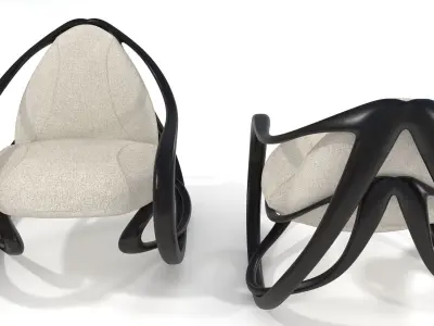 Rocking armchair Move-Dw-LFab 3D model