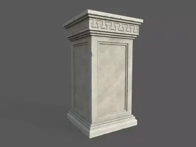 Roman Statue Holder Decoration Low-poly 3D model