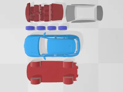 Audi SQ5 2025 - Separate Parts STL Model 3D print model