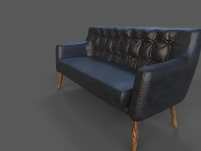 Courch-Sofa  Furniture Low-poly 3D model