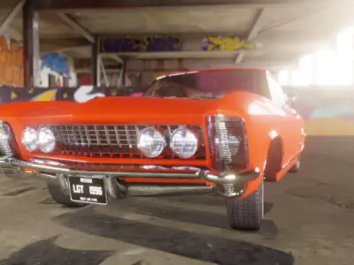 Riviera Buick 1963 model lowpoly Low-poly 3D model