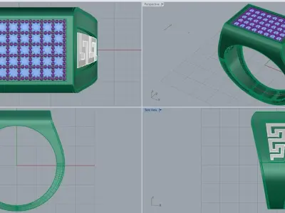 Man ring 3D printable for gold and silver 3D print model