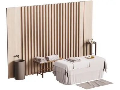 Modern spa and accessories 02 3D model