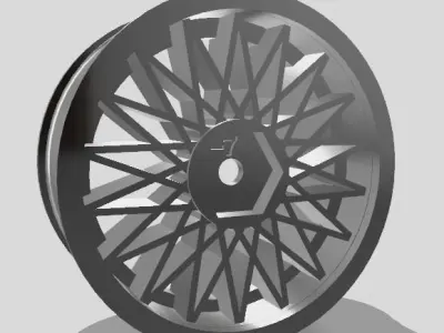 RC DRIFT CAR RIM 1 10 YABA KING MESH OFFSET -7 MM 3D print model