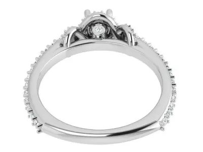 Round Twisted Diamond Euro Shnk Ring 3859 3D print model