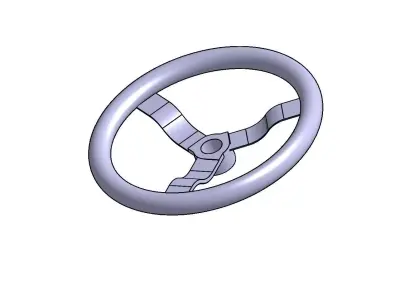 3D Printable Steering Wheel STL Model  3D print model