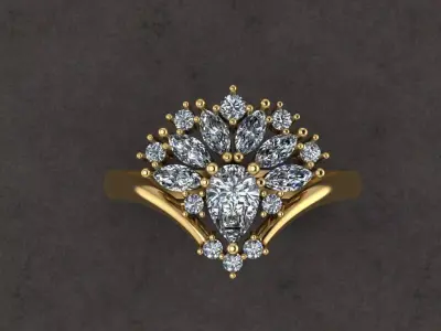 beautiful ring 3D print model