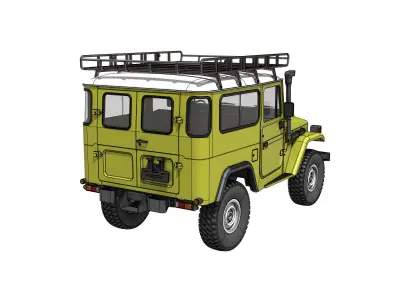 TOYOTA LAND CRUISER FJ40 SHORT WHEEL BASE RC BODY STL FILE  3D print model